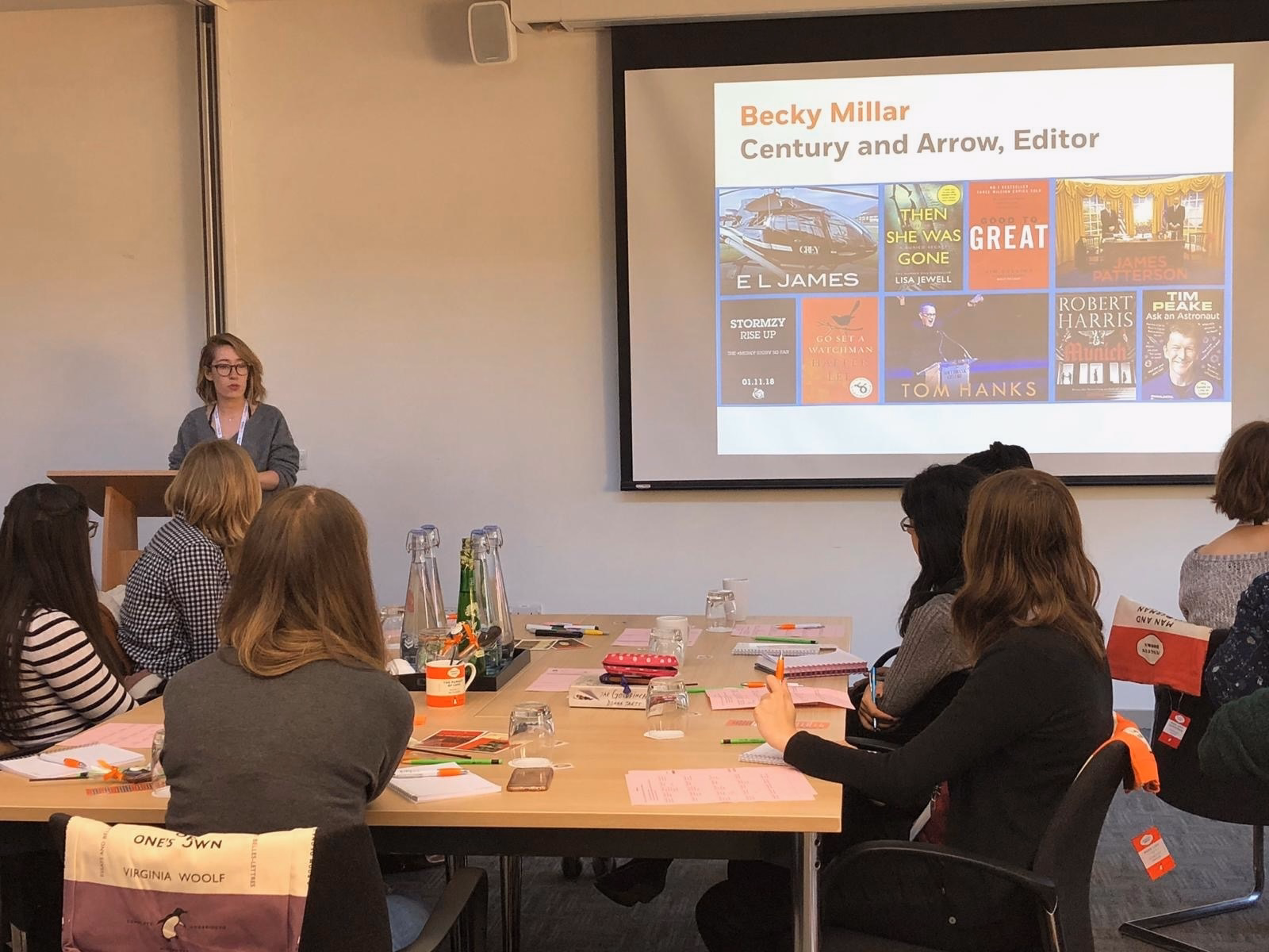 Rebecca Millar delivering an editorial seminar.