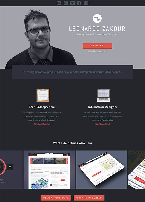 Leonardo Zakour Portfolio (Designed in Webflow)