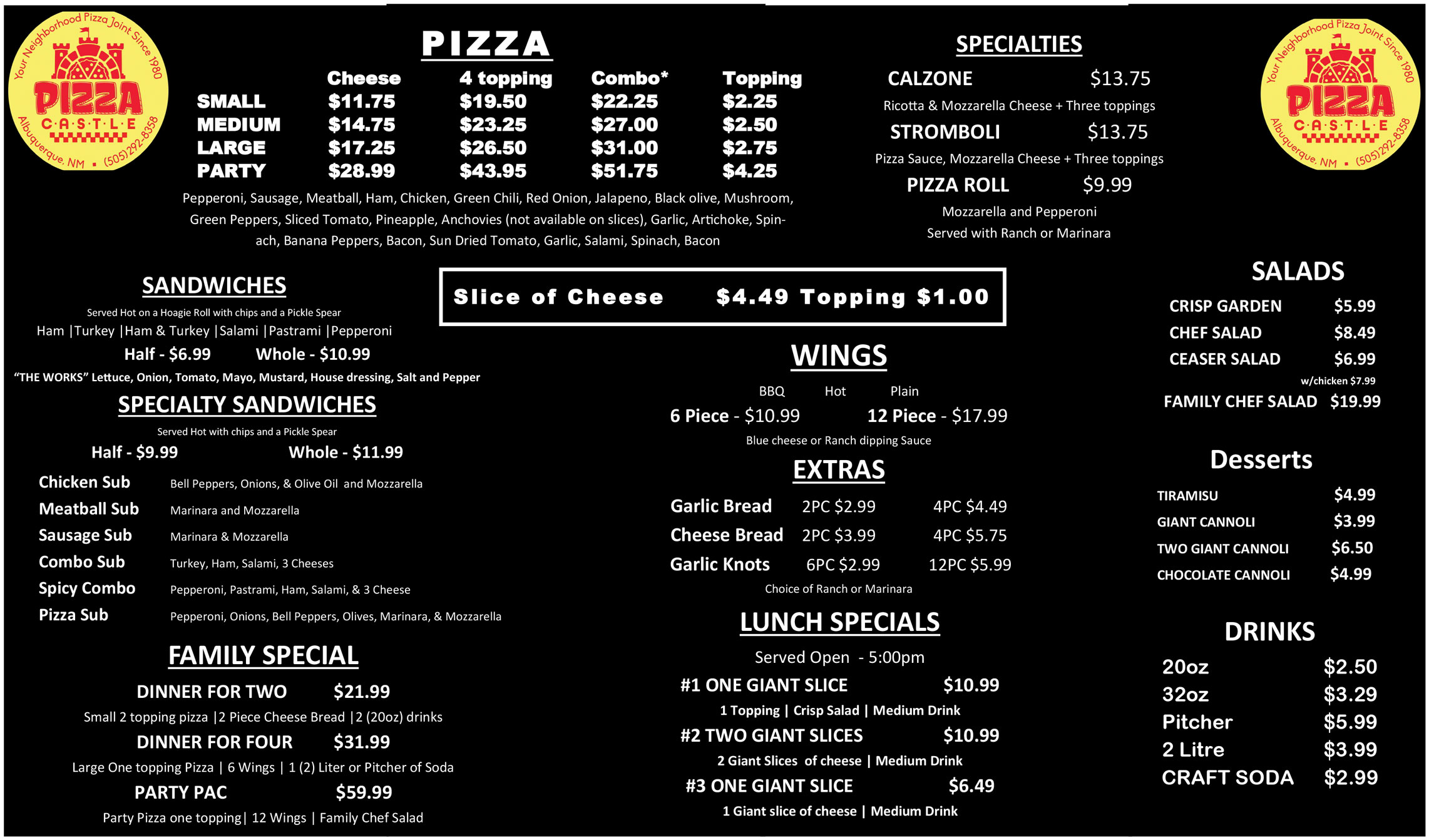 Menu Page