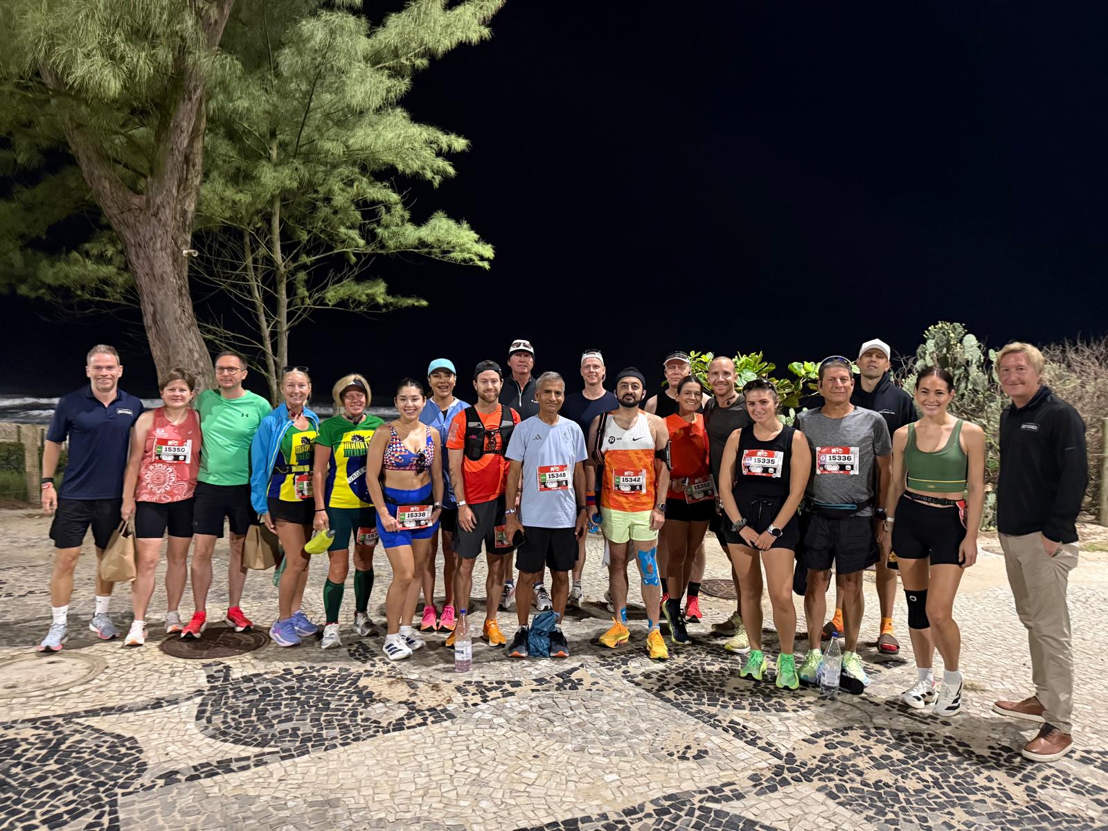 Race Beyond runners gathered for a Rio shakeout run