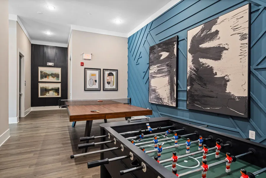 game center with foosball table