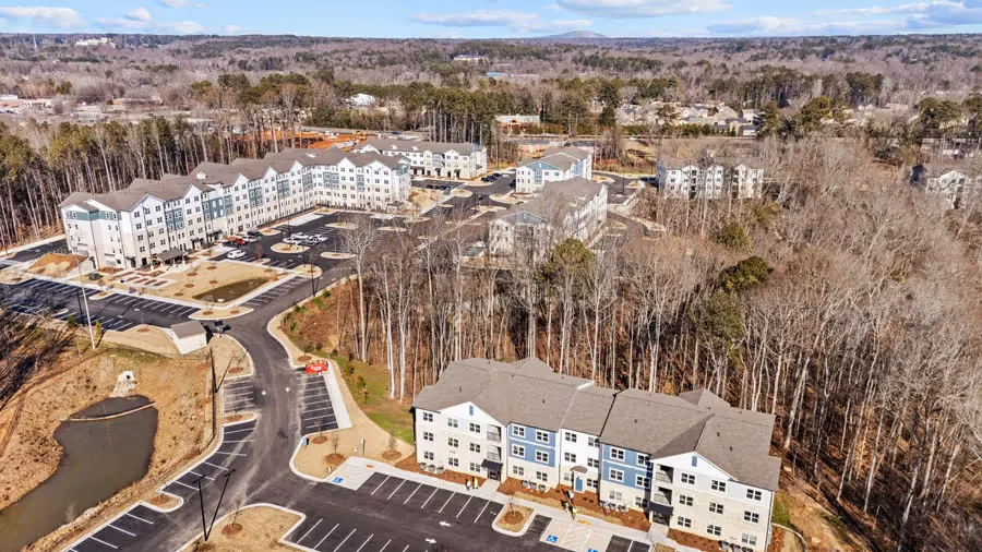 exterior aerial view of fullerton