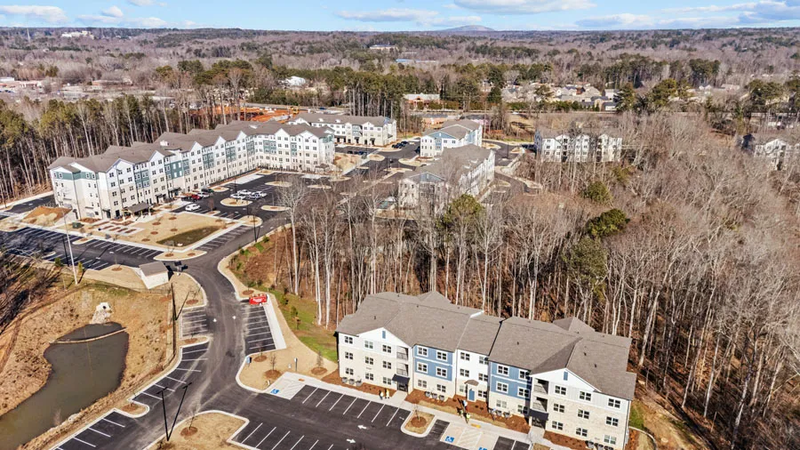 exterior aerial view of fullerton