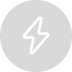 Circular gray icon with a white lightning bolt symbol in the center.