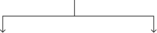 Illustration of two downward facing arrows connected by a bracket pointing to a horizontal arrow below.