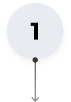 Gray circular badge with the number one and a downward arrow beneath it.