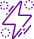 Purple lightning bolt with electrical sparks representing isolation mode.