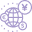 Cartoon robot with a smiling face and big eyes on a teal background.