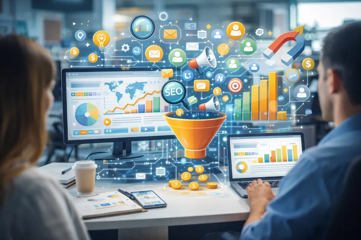 automated marketing funnel used by digital marketing agencies