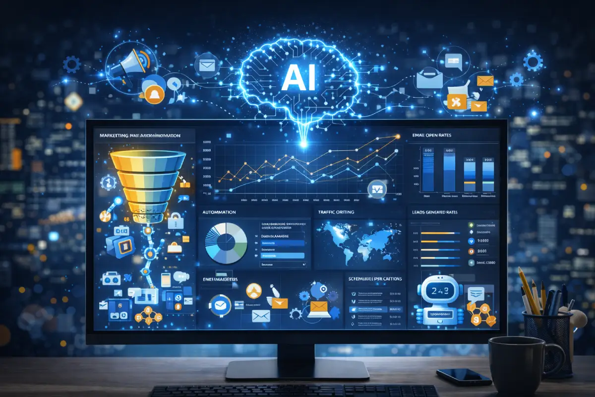 AI-powered marketing automation dashboard for agencies