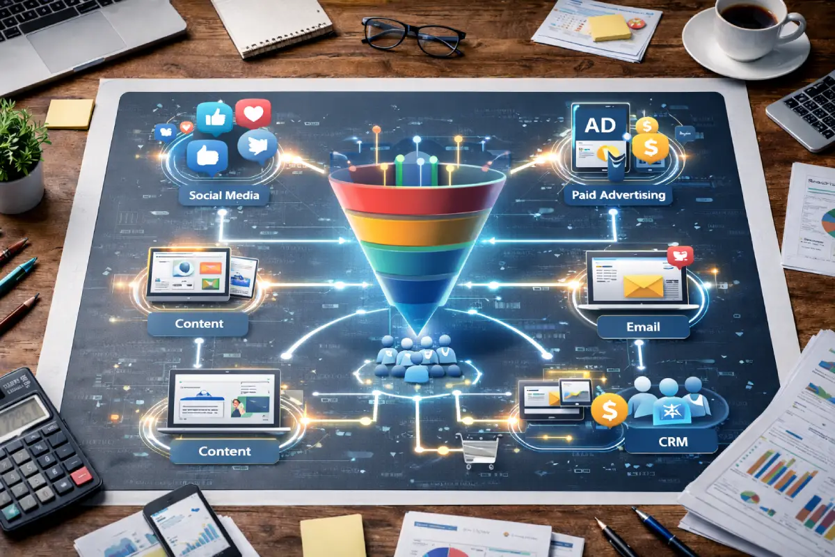 automated funnel supporting marketing strategy execution