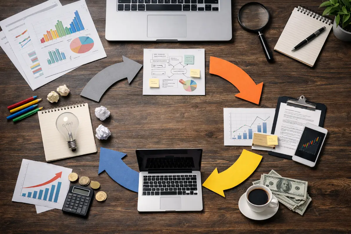 search engine optimization process illustrated simply