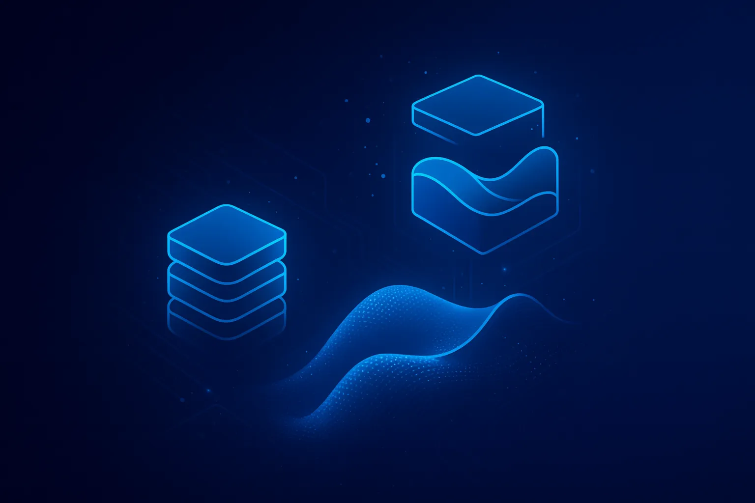 3D icon symbolizing big data platform and data storage layers