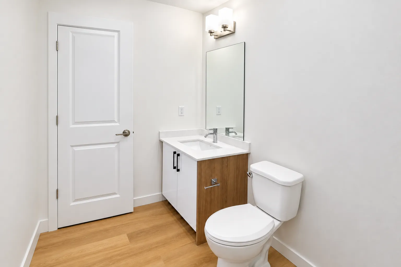 Basement-suite bathroom vanity at 8016–159 Street NW — Rendering: framing extended.