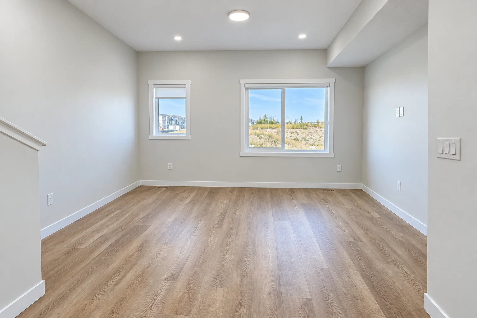 Living and dining area — representative 3-bedroom unit at Peace Valley