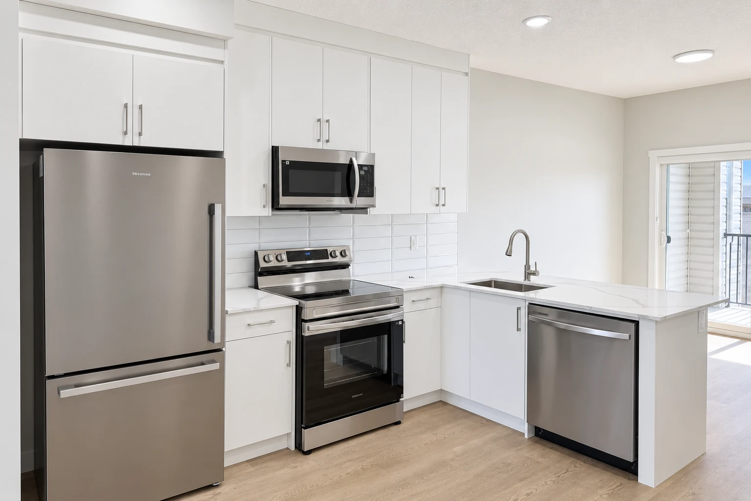 Kitchen — representative 3-bedroom unit at Peace Valley