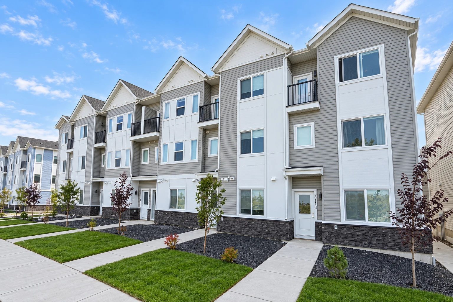 Attached townhomes at Peace Valley, Calgary