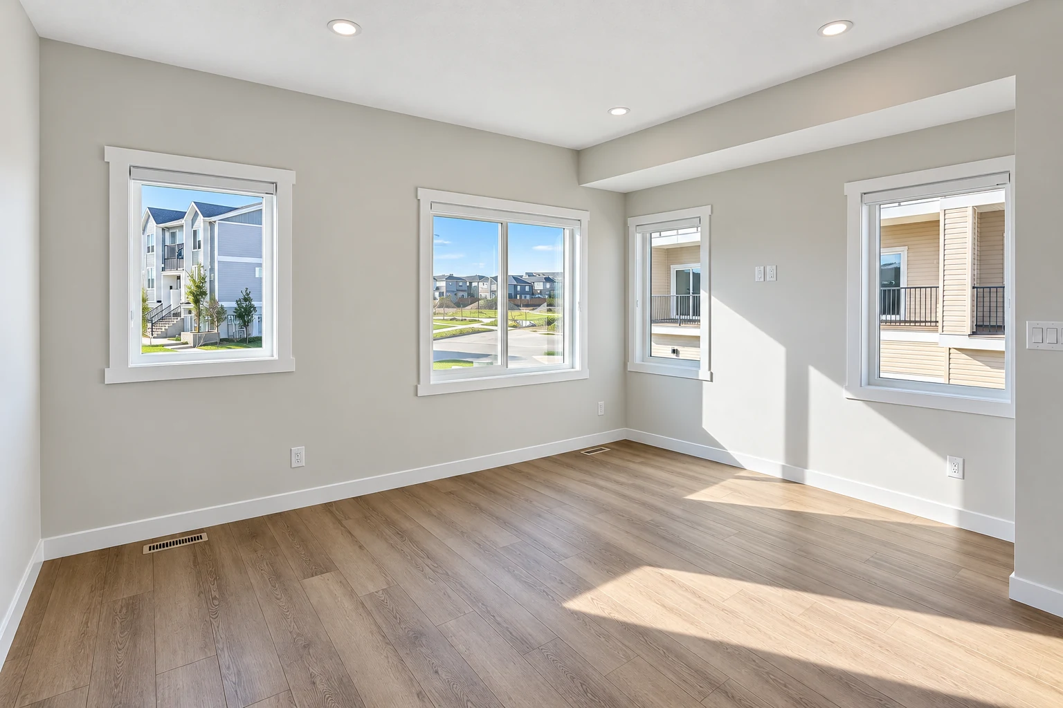 Living and dining area — 8550 48 St NE at Peace Valley