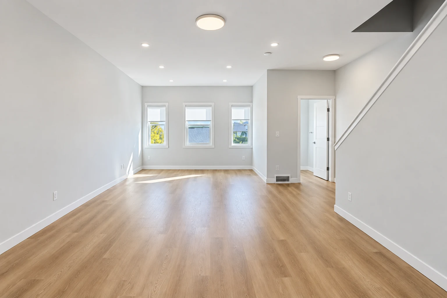 Living and dining area — representative 4-bedroom unit at Peace Valley