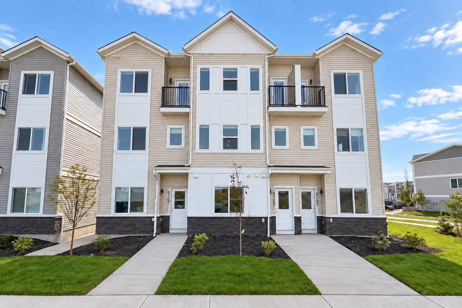 Townhome exterior — 5103 85 Ave NE at Peace Valley
