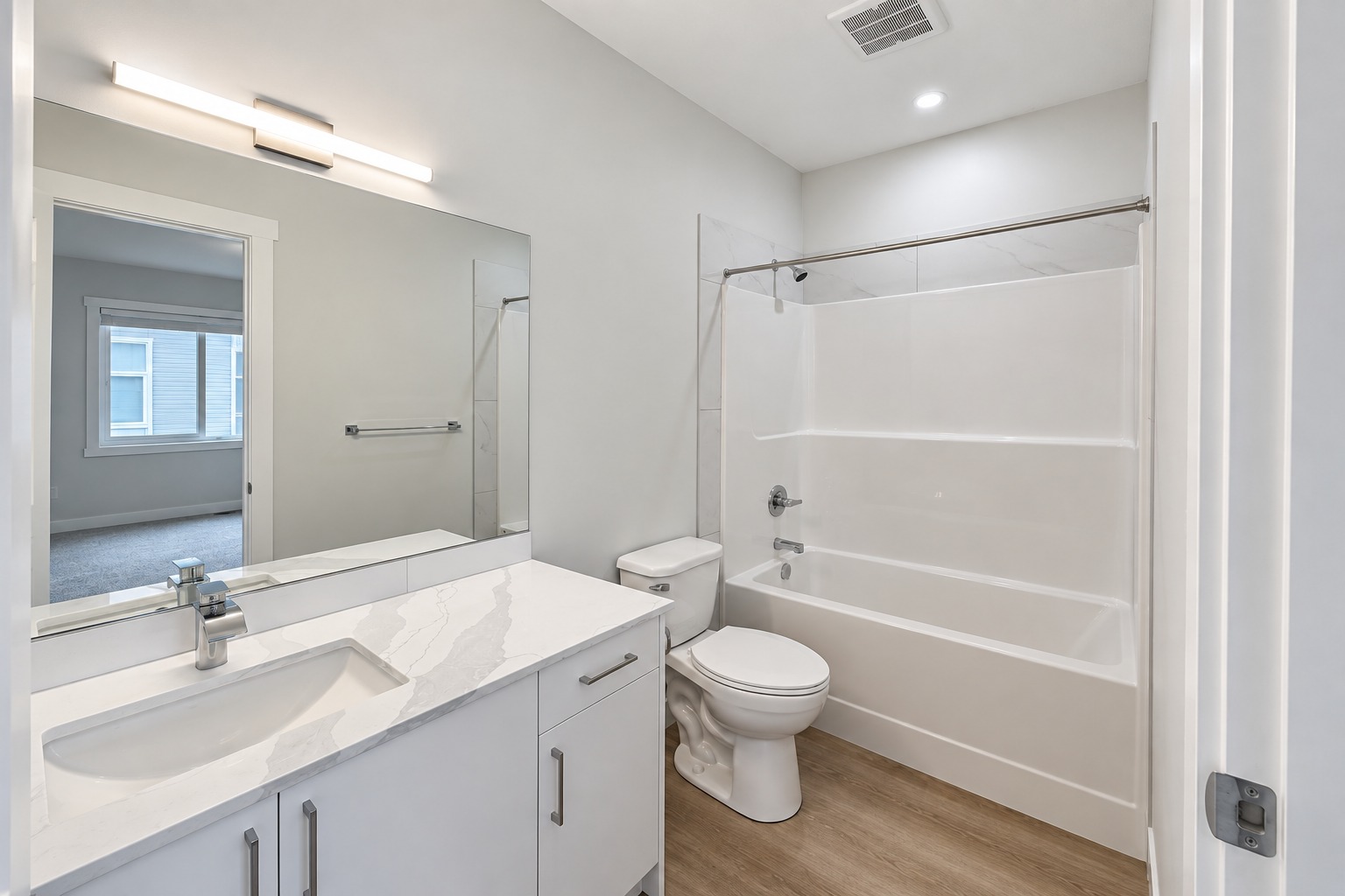 Bathroom — representative 4-bedroom unit at Peace Valley