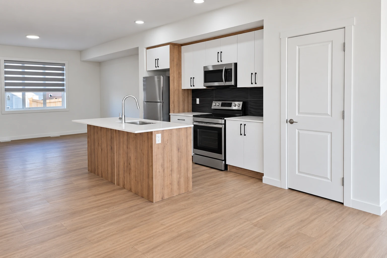 Main house kitchen and island at 10744 & 10746 155 Street NW