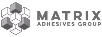 Matrix Adhesives Group logo with interconnected hexagons forming a 3D cube structure.