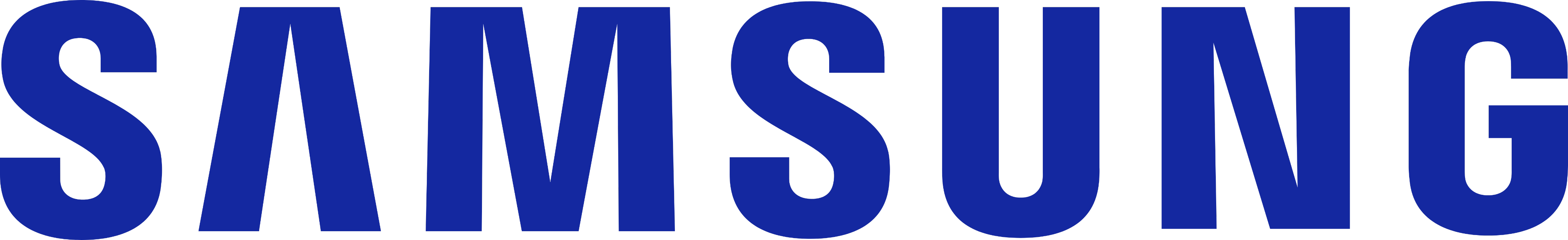 Samsung brand name in bold blue uppercase letters.