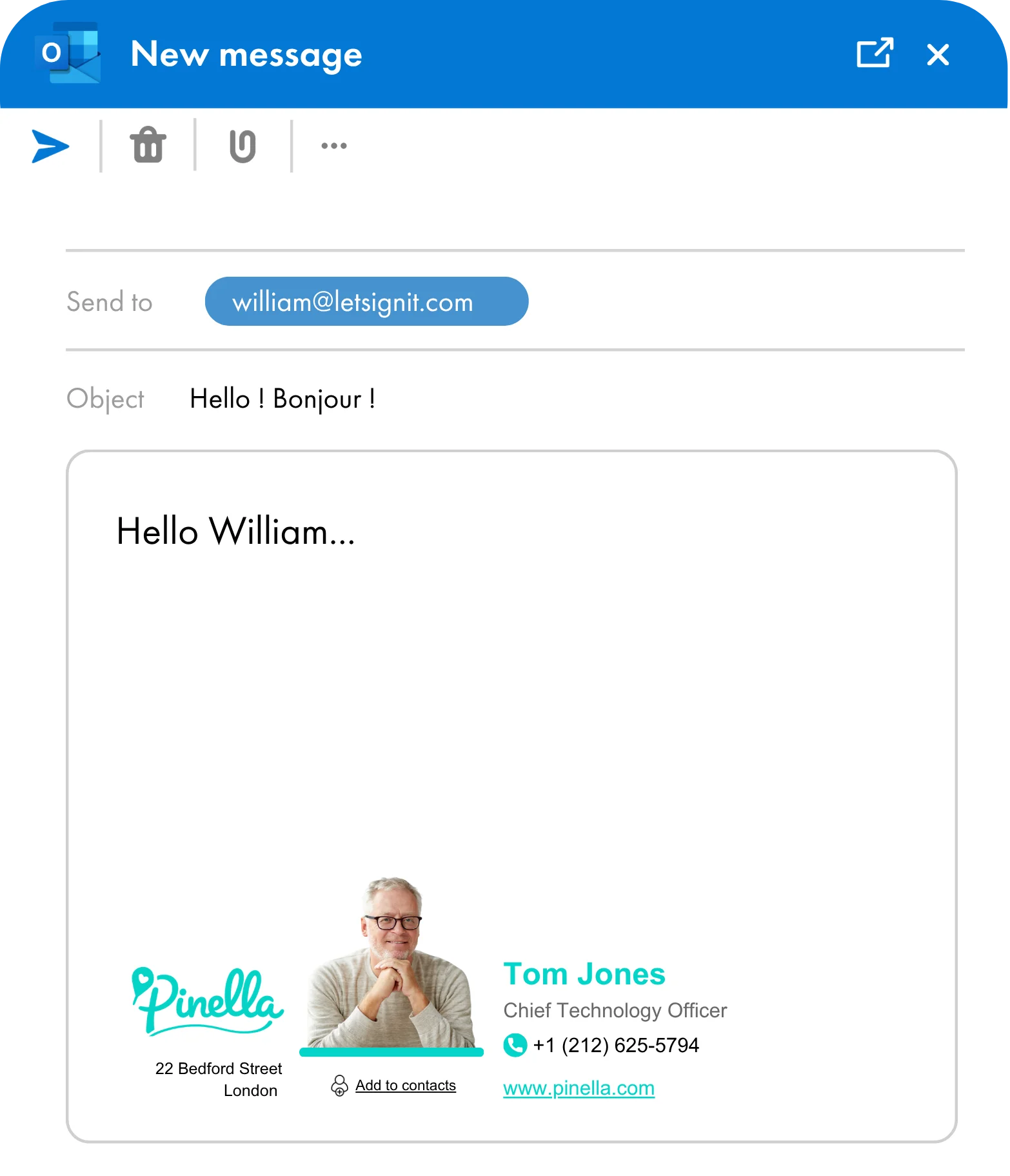 Microsoft Outlook Email Signature Example