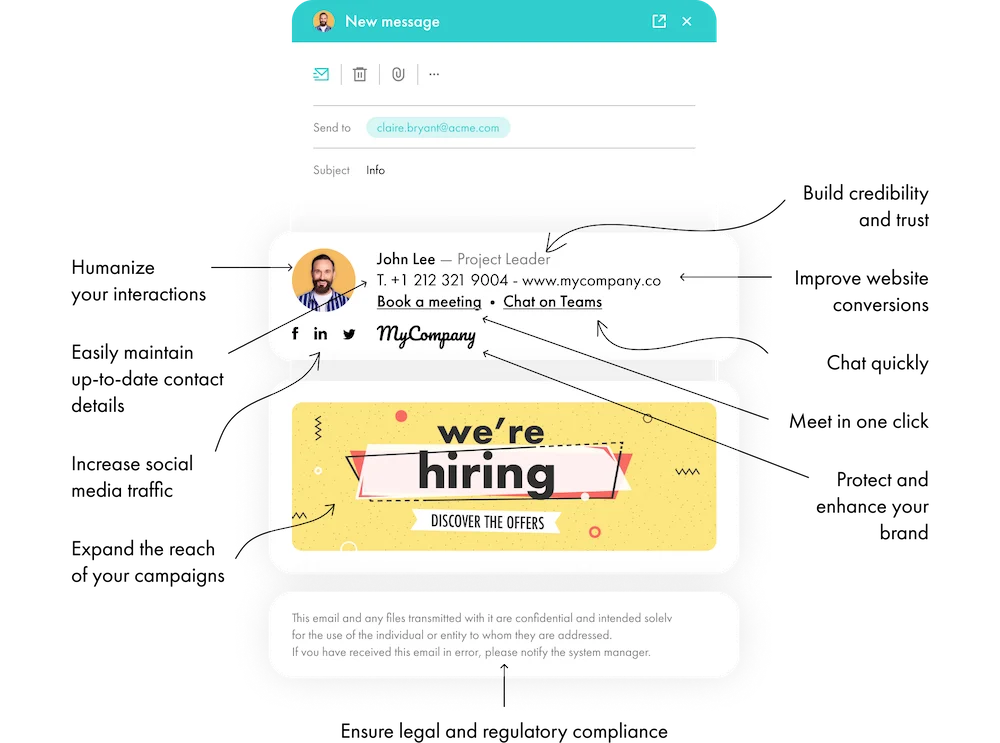 how to format email signature