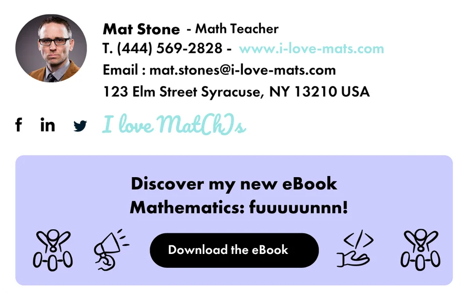 Mobile email signature example