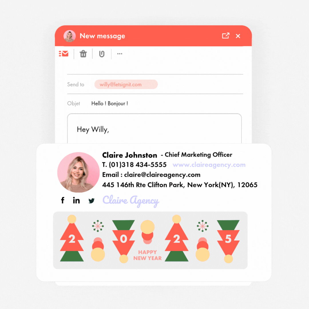 Email signature greeting templates
