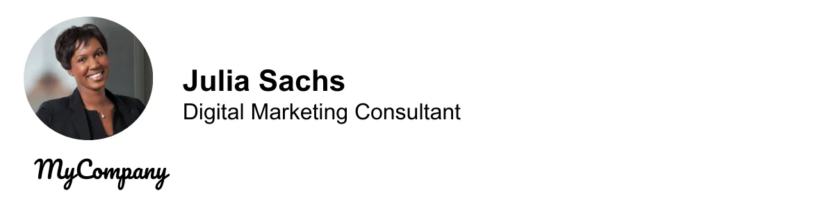 Hubspot email signature example 2