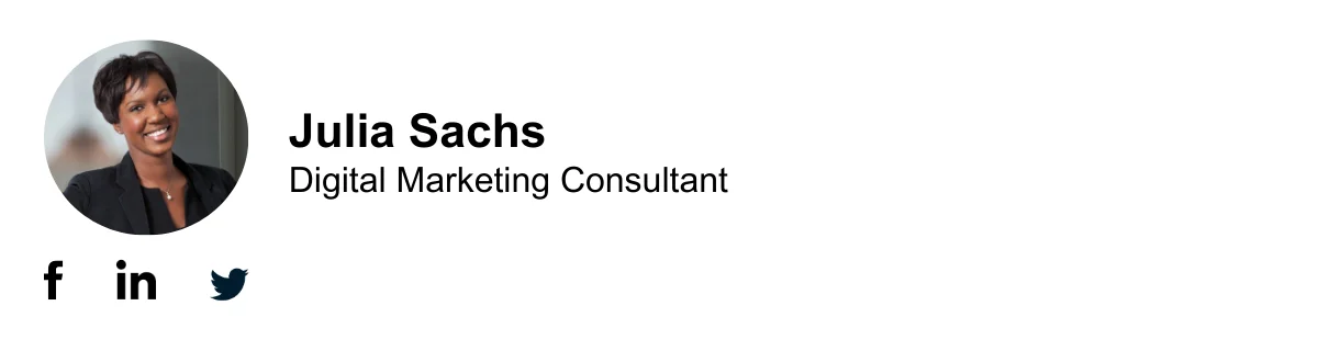 Hubspot email signature example 3