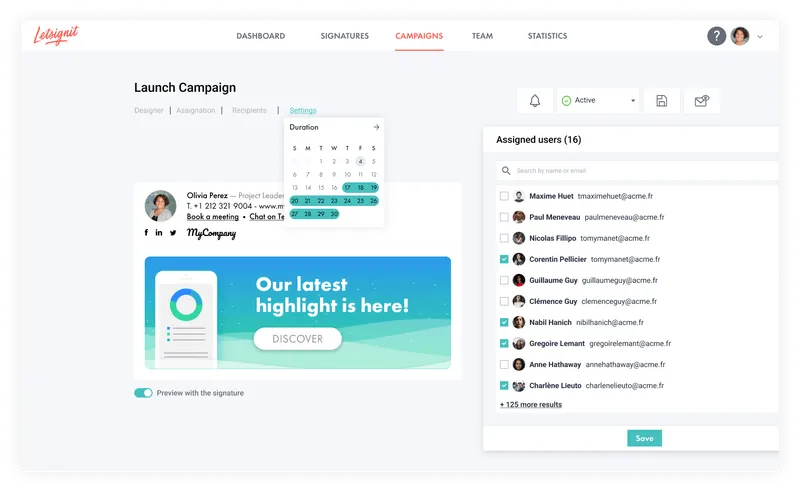 Solution de signature mail Letsignit