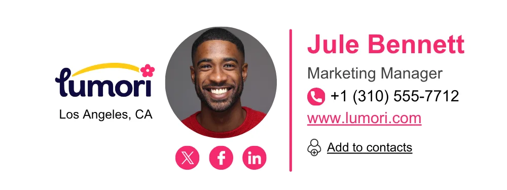 Marketing Manager signature example