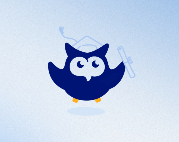 Eddy the EdVisorly owl graduating
