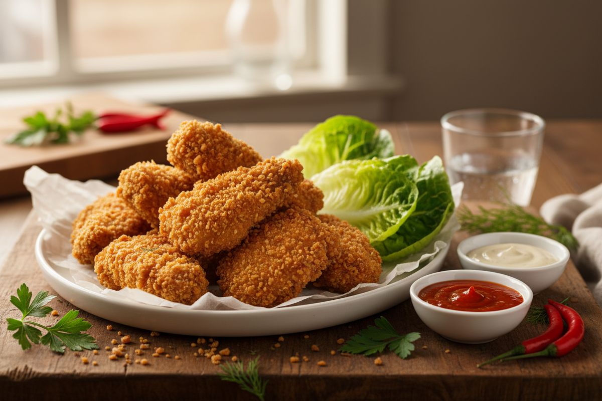 Rapeaksi friteerattu kana vaalealla paahtoleipäleivityksellä – helppo ja herkullinen kotikeittiön klassikko koko perheelle.