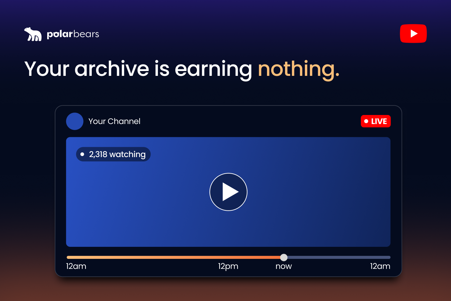 Turn your back catalogue into a 24/7 pre-recorded YouTube channel. How always-on streaming, YouTube Stations and the 2026 rules actually work.