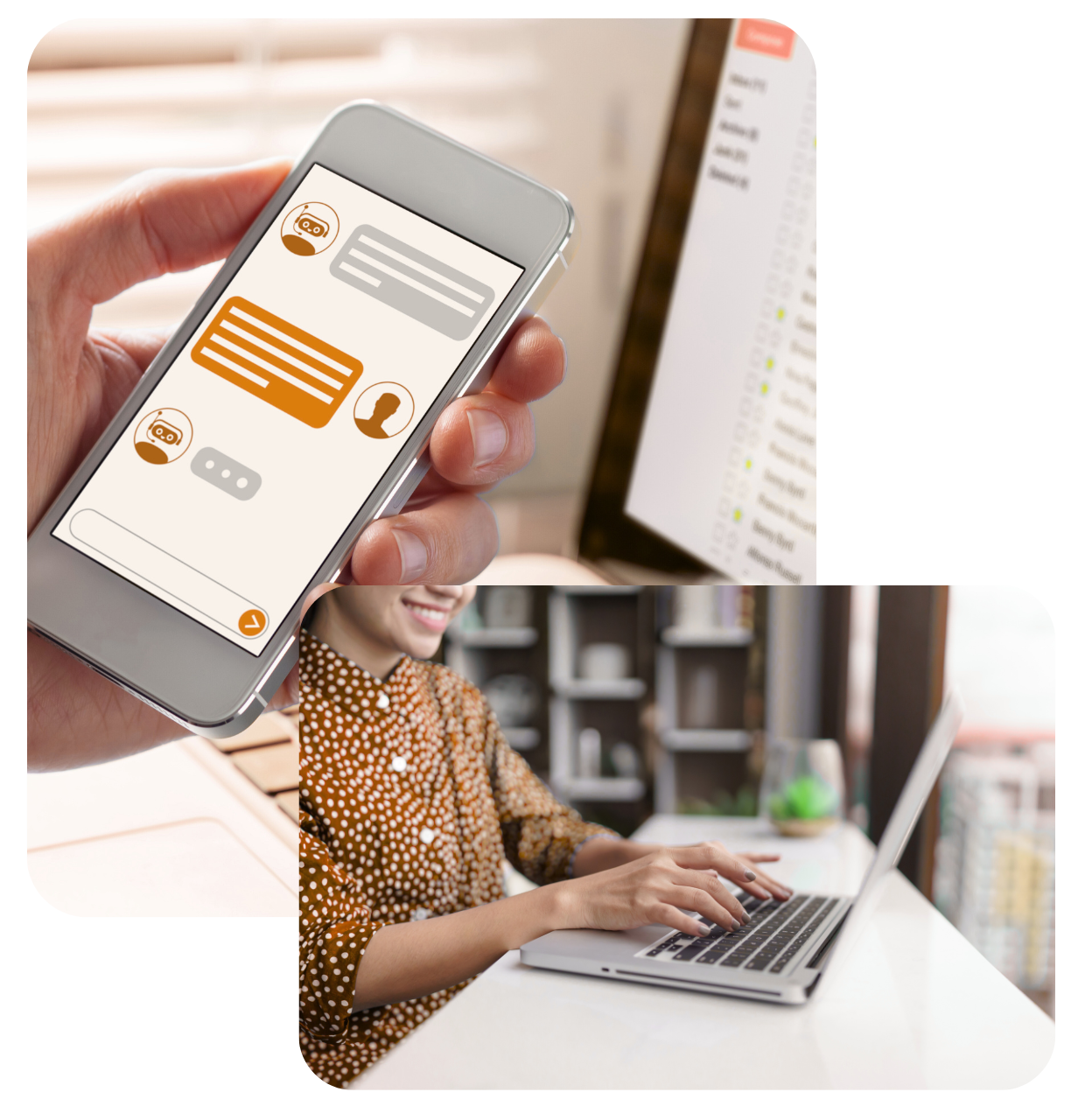 Virtual assistant managing online customer enquiries and live chat from a laptop, providing digital customer support.