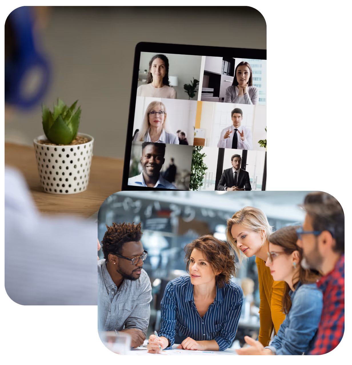 Colleagues analysing training results and improving team performance.