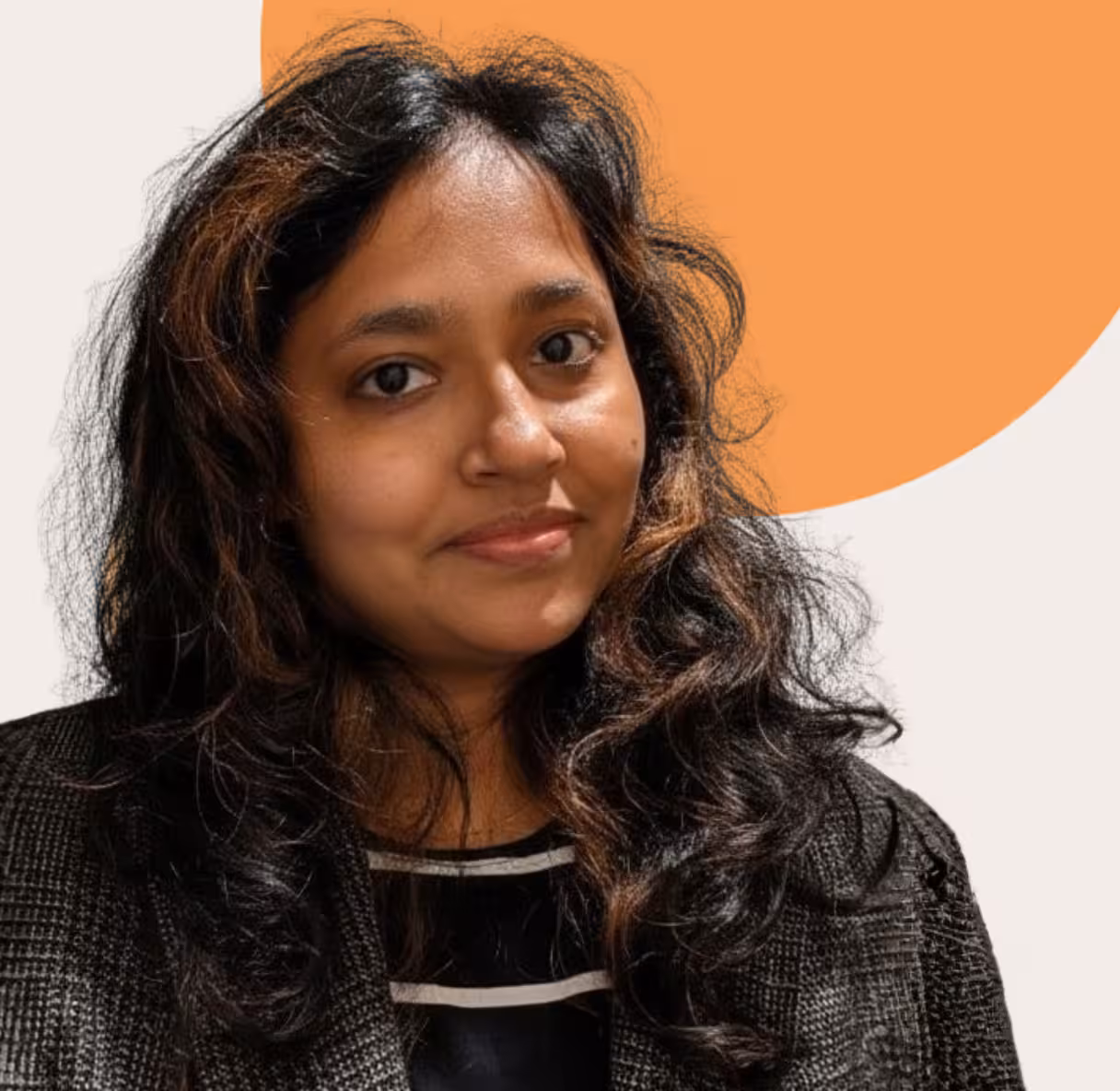 Photo of Leena AI & Systems Consultant on a My Freelance Admin branded background