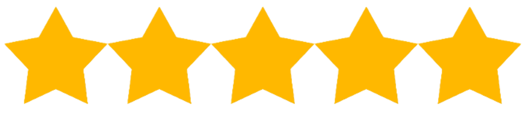 Five Yellow Stars side by side for a review