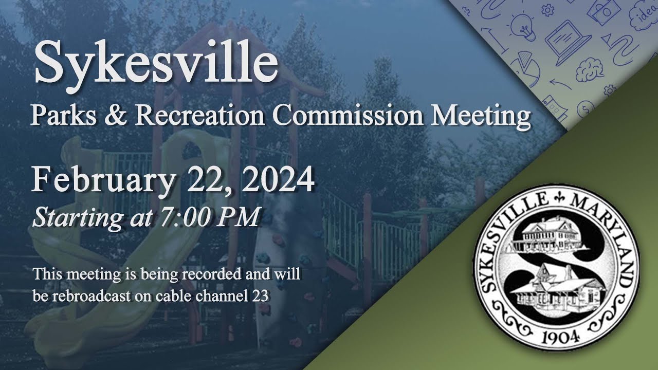 Sykesville Parks And Recreation Committee (SPARC) Meeting 2-22-2024