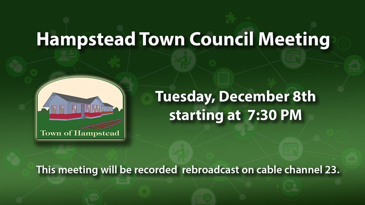 Hampstead Town Council Meeting 12-8-2020