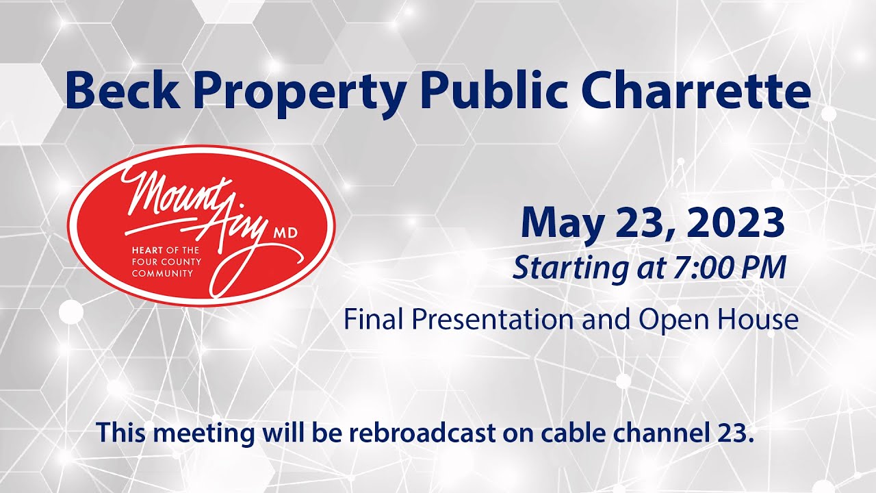 Mount Airy Beck Property Charrette Closing Presentation 5-23-2023