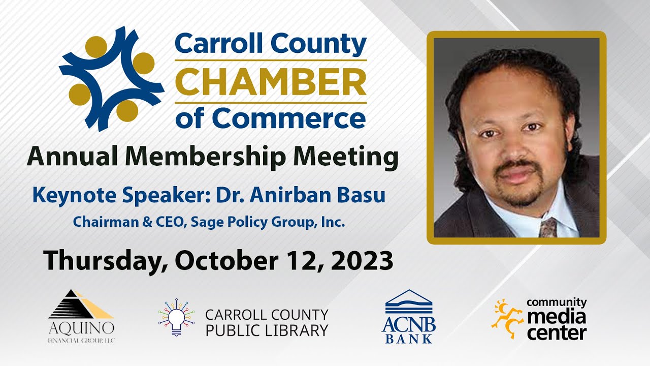 Chamber Of Commerce Annual Meeting W/ Anirban Basu 10/12/2023