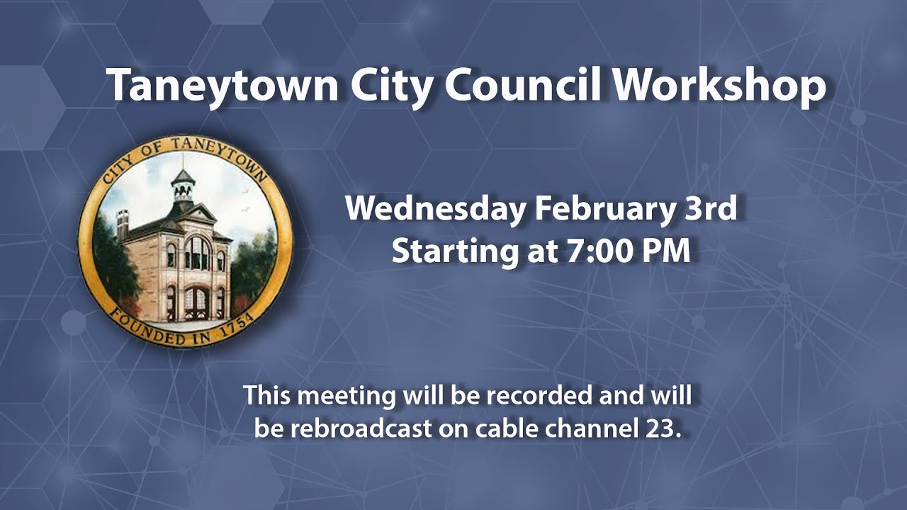 Taneytown City Council Workshop 2-3-2021