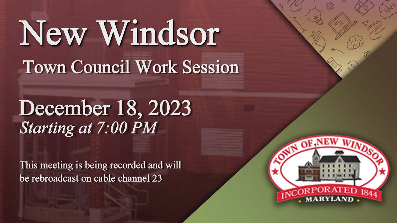 New Windsor Work Session 12-18-2023