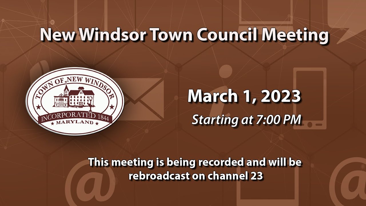 New Windsor Town Council Meeting 3-1-2023